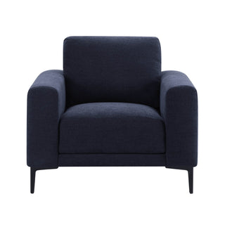 Malibu Armchair - Chenille Navy – Feather & Black