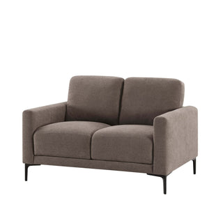 Malibu Small 2 Seater Black & Feather Sofa - Chenille Mushroom