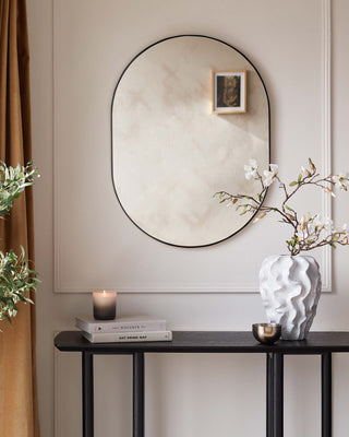 Malva Medium Wall Mirror Black – Laura Ashley