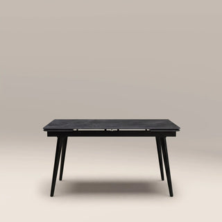 Marsala 4-8 Seat Rectangle Extendable Dining Table | Grey Sintered Stone & Black – Laura Ashley