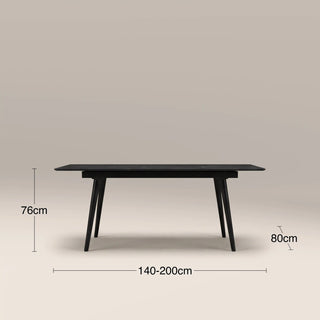Marsala 4-8 Seat Rectangle Extendable Dining Table | Grey Sintered Stone & Black – Laura Ashley