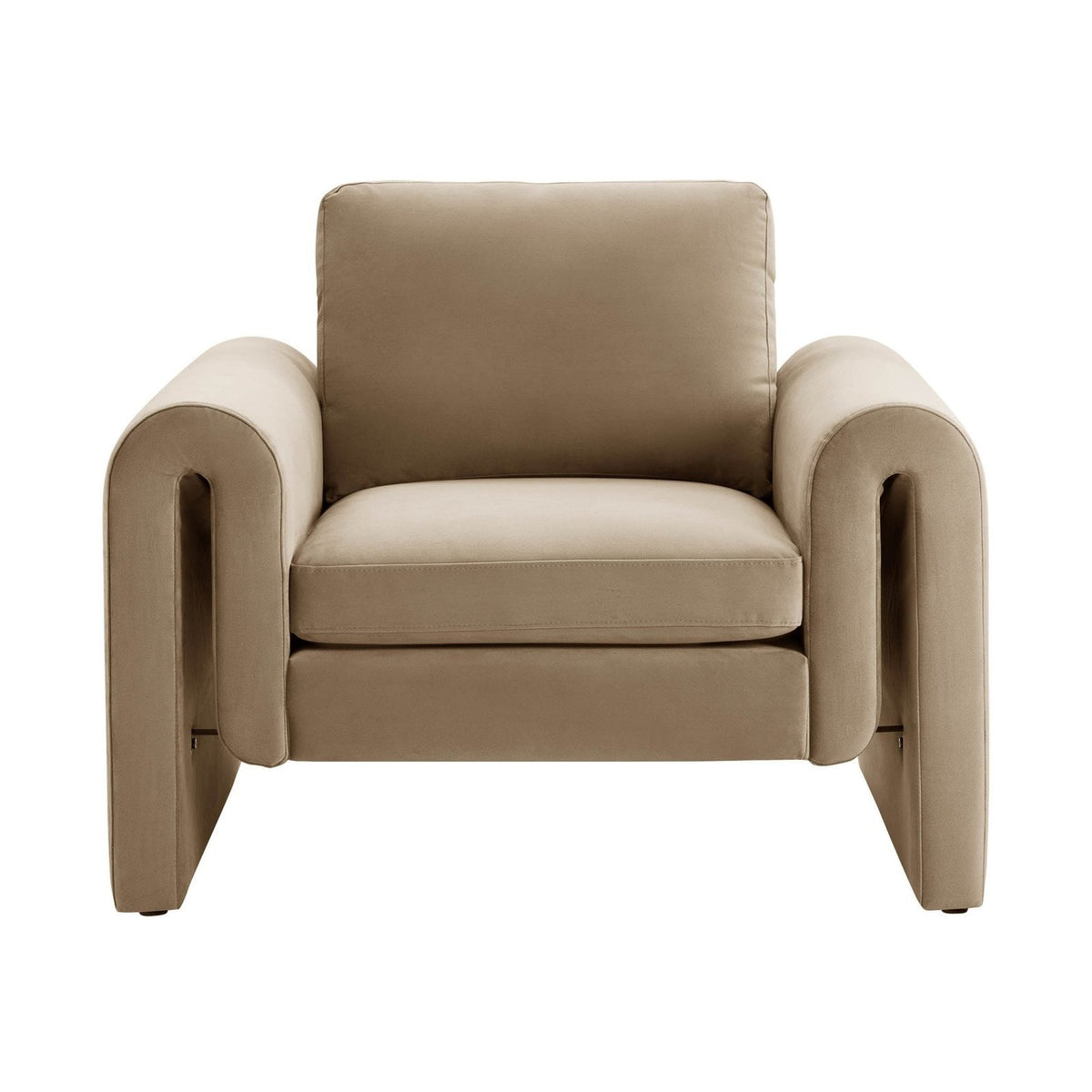 Marseille Armchair Feather & Black - Latte