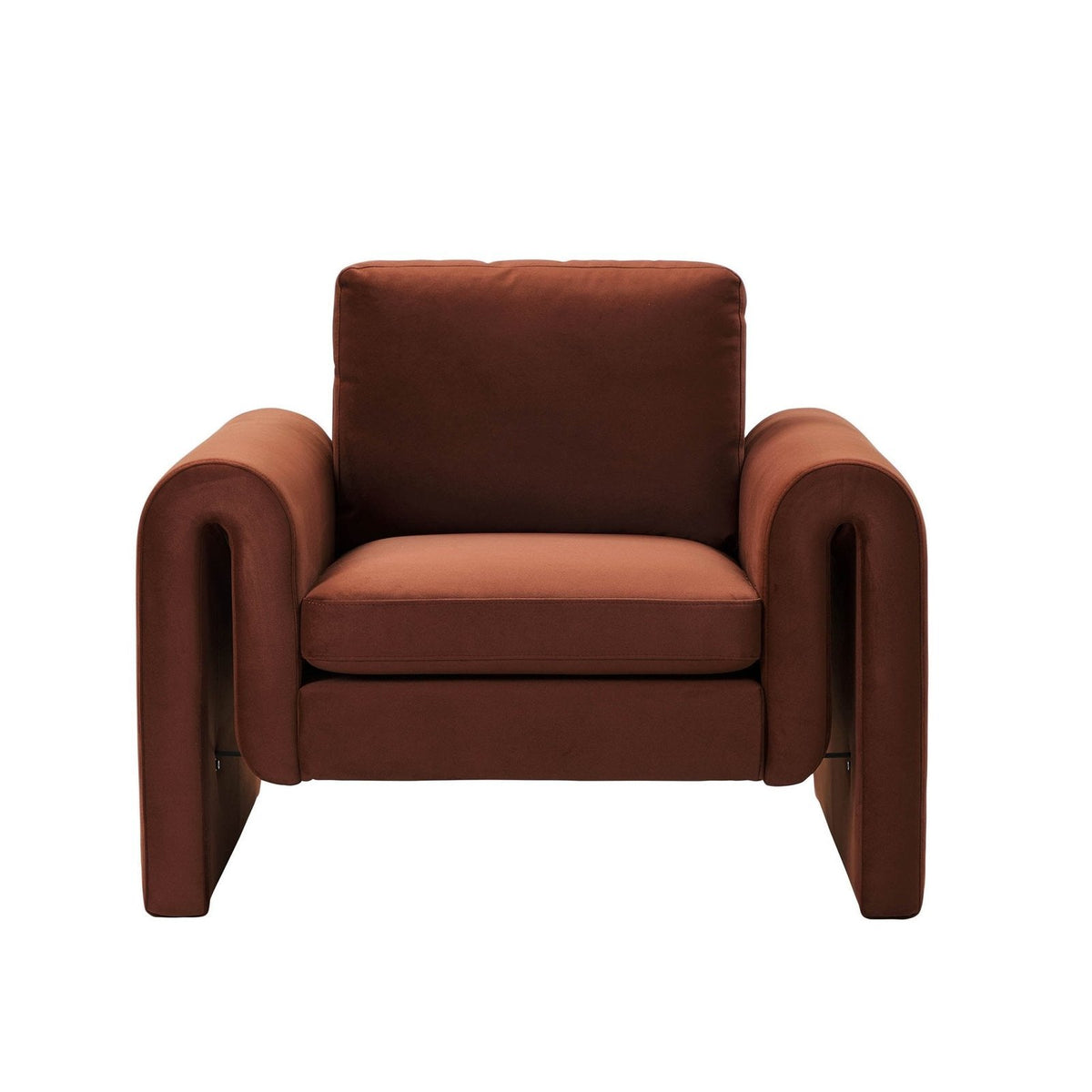 Marseille Armchair Feather & Black - Terracotta