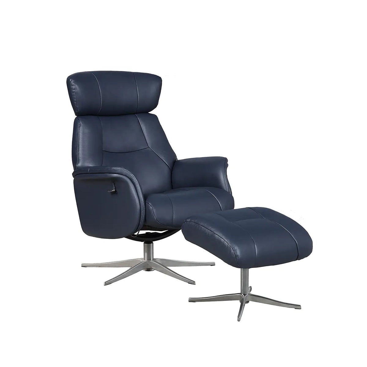 Marseille Leather Swivel Recliner Chair and Footstool – LauraAshley
