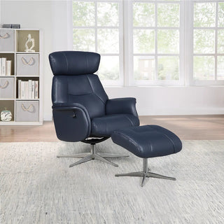 Marseille Leather Swivel Recliner Chair and Footstool – LauraAshley