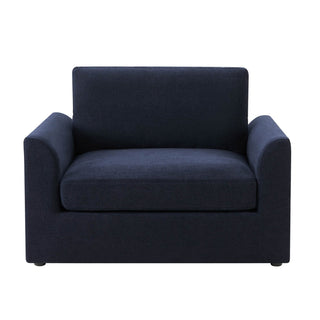 Miami Loveseat Feather & Black - Chenille Navy