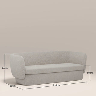 Miller 3 Seater Sofa Laura Ashley UK | Speckled Stone Sustainable Boucle
