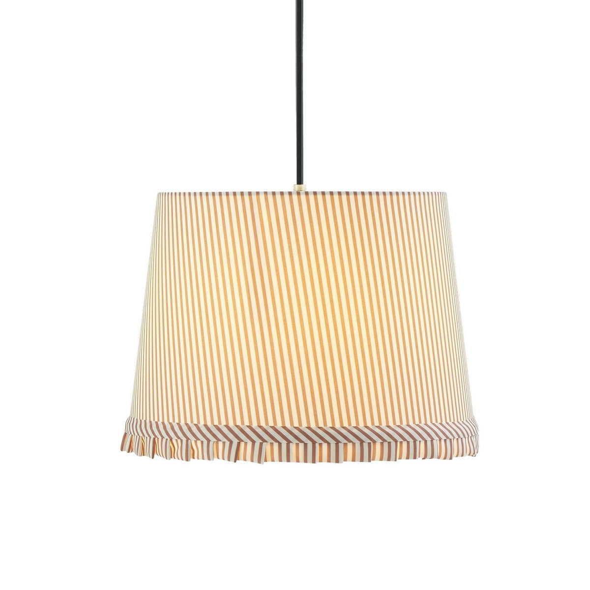 Millie Stripe Frill Edge Black & Feather Ceiling Shade - Natural