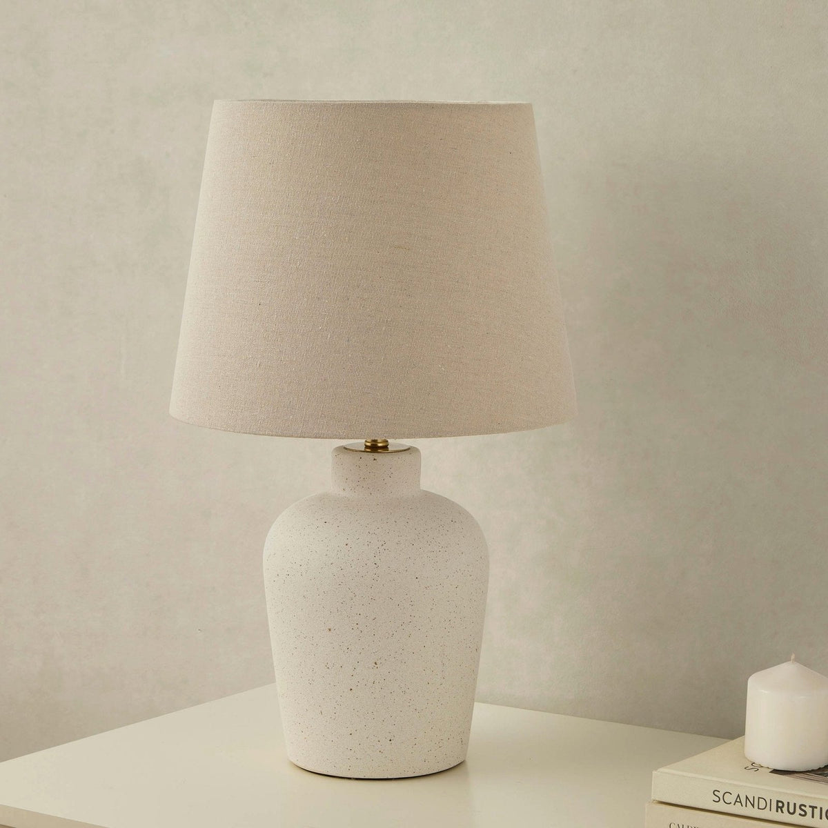 Mollie Ivory &amp; Gold Ceramic Table Lamp - Ivory – Black & Feather