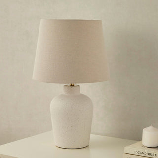 Mollie Ivory &amp; Gold Ceramic Table Lamp - Ivory – Black & Feather