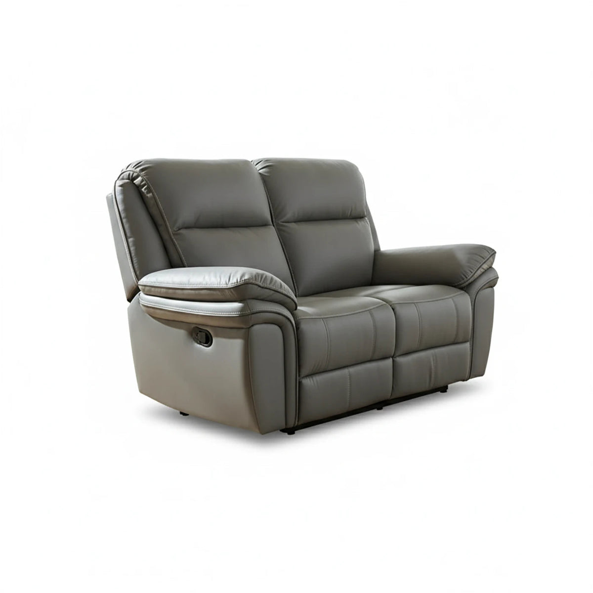 Mont Grey Leather Look Fabric 2 Seater Manual Recliner Sofa – LauraAshley