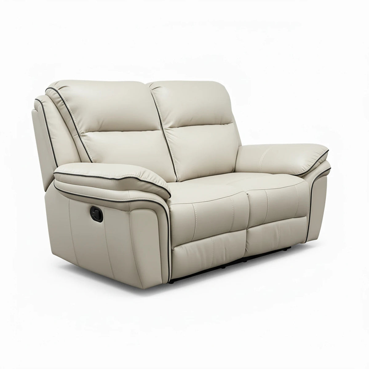 Mont Grey Leather Look Fabric 2 Seater Manual Recliner Sofa – LauraAshley