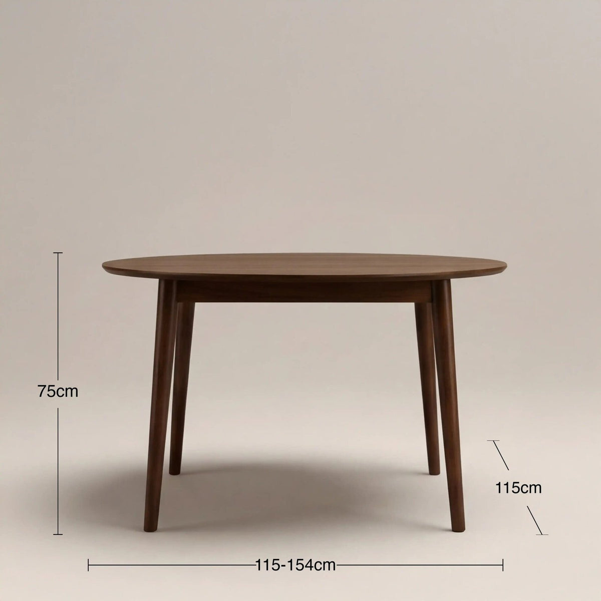 Montreux 4-6 Seat Round Wooden Laura Ashley Extendable Dining Table | Walnut