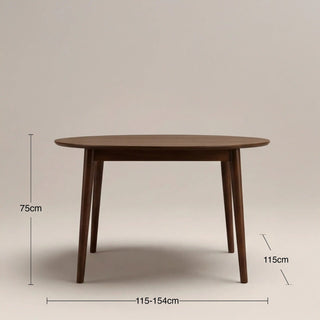 Montreux 4-6 Seat Round Wooden Laura Ashley Extendable Dining Table | Walnut