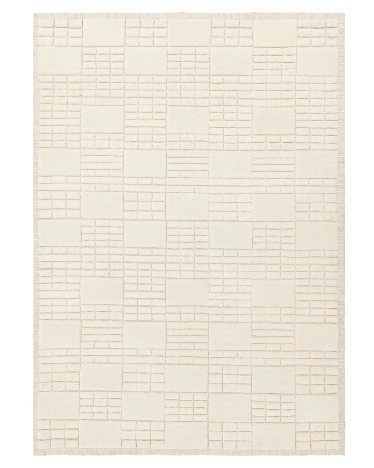 Mosaic cream sculpted wool large rug – Laura Ashley
