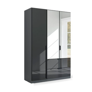 Mulheim 3 Door Basalt Glass Laura Ashley Wardrobe with Drawers and Mirror