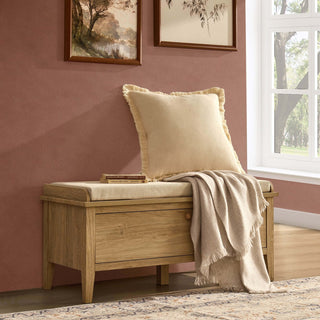 Nell Seated Storage Cabinet Feather & Black  - Light Wood