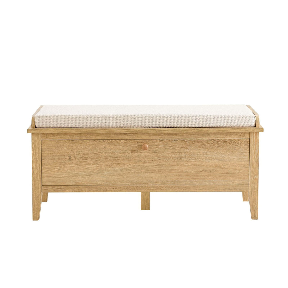 Nell Seated Storage Cabinet Feather & Black  - Light Wood
