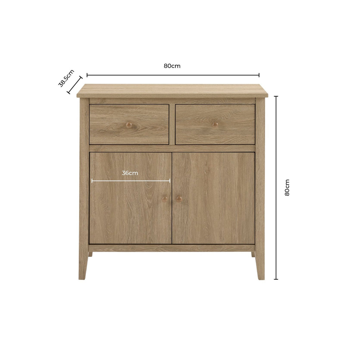 Nell Small Sideboard - Grey – Black & Feather