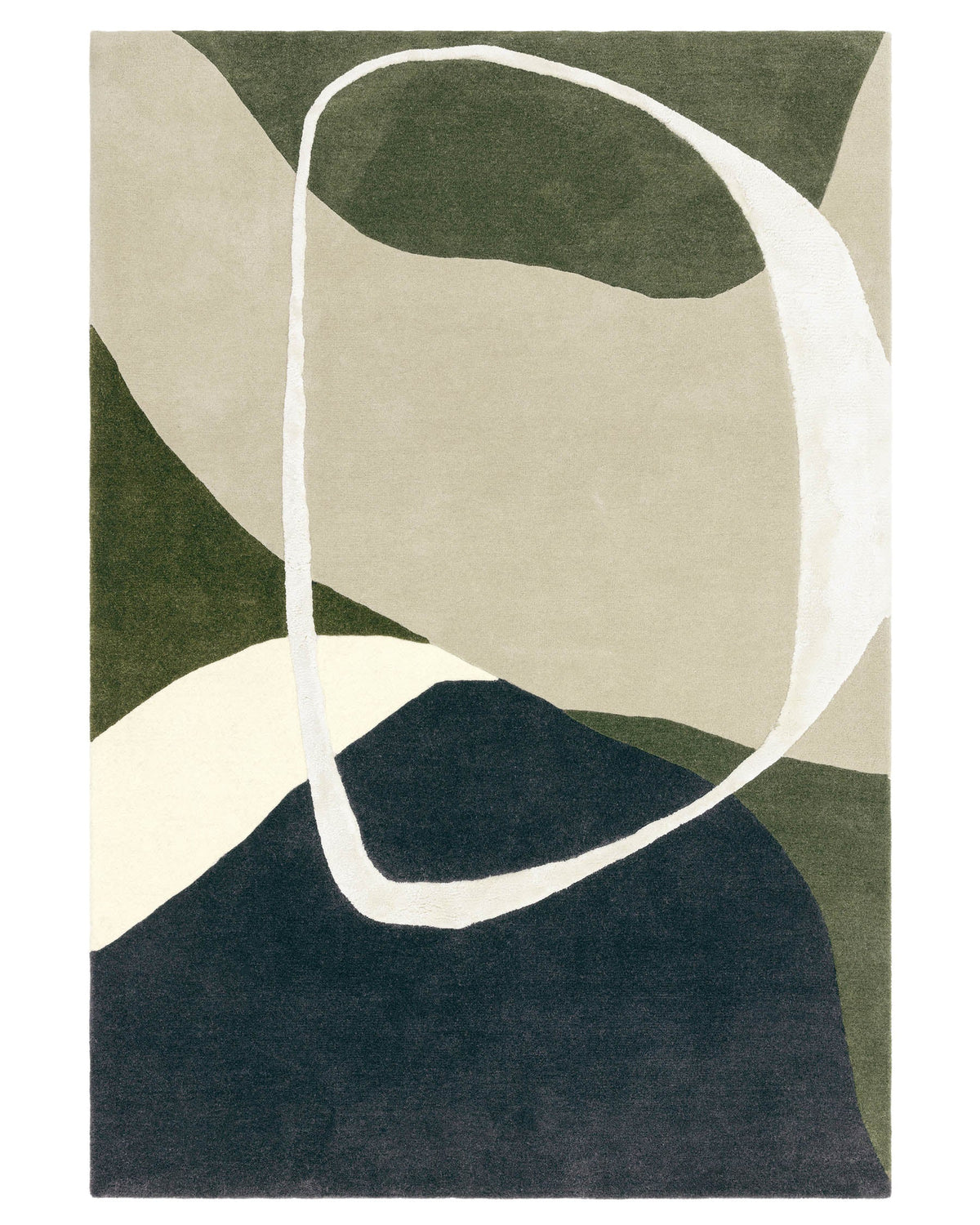 Neo olive and navy textured large rug – Laura Ashley