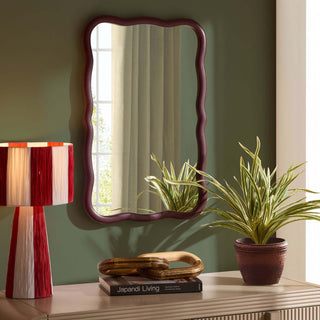 Niamh Wavy Wall Mirror - Tawny Port – Feather & Black