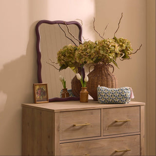 Niamh Wavy Wall Mirror - Tawny Port – Feather & Black