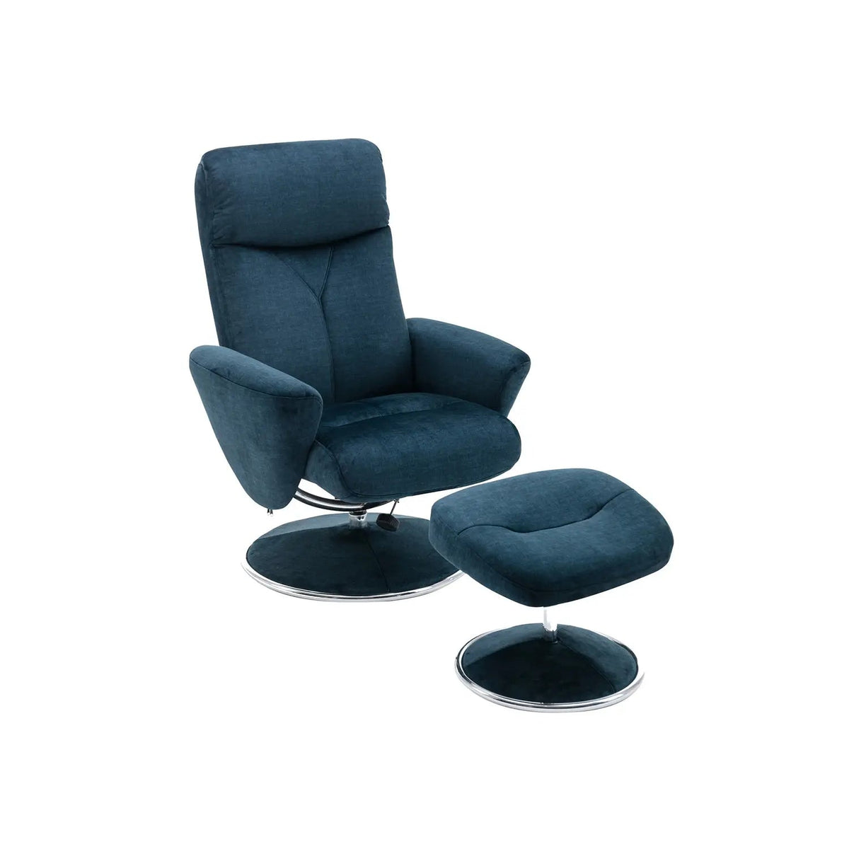 Niece Fabric Swivel LauraAshley Recliner Chair and Footstool