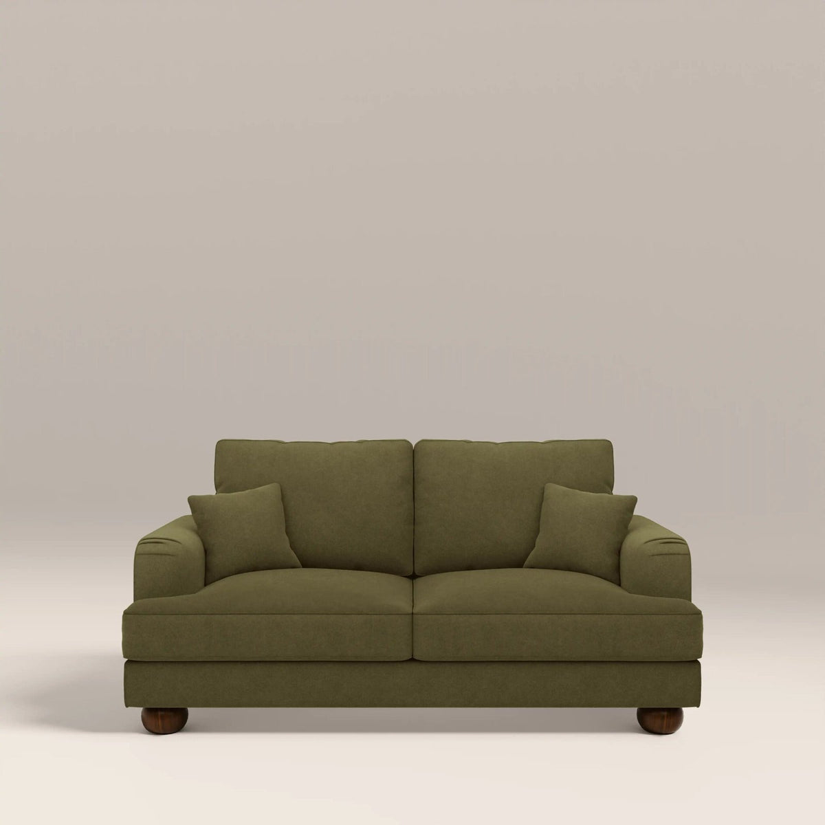 Nola 2 Seater Sofa | Moss Green Sustainable Mohair Velvet – Laura Ashley UK