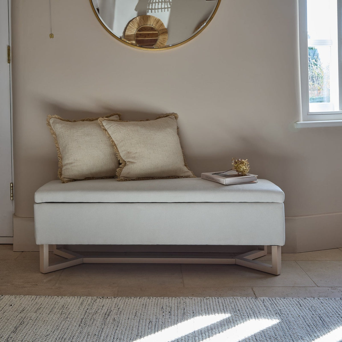 Norah Storage Ottoman - Ivory – Laura Ashley UK