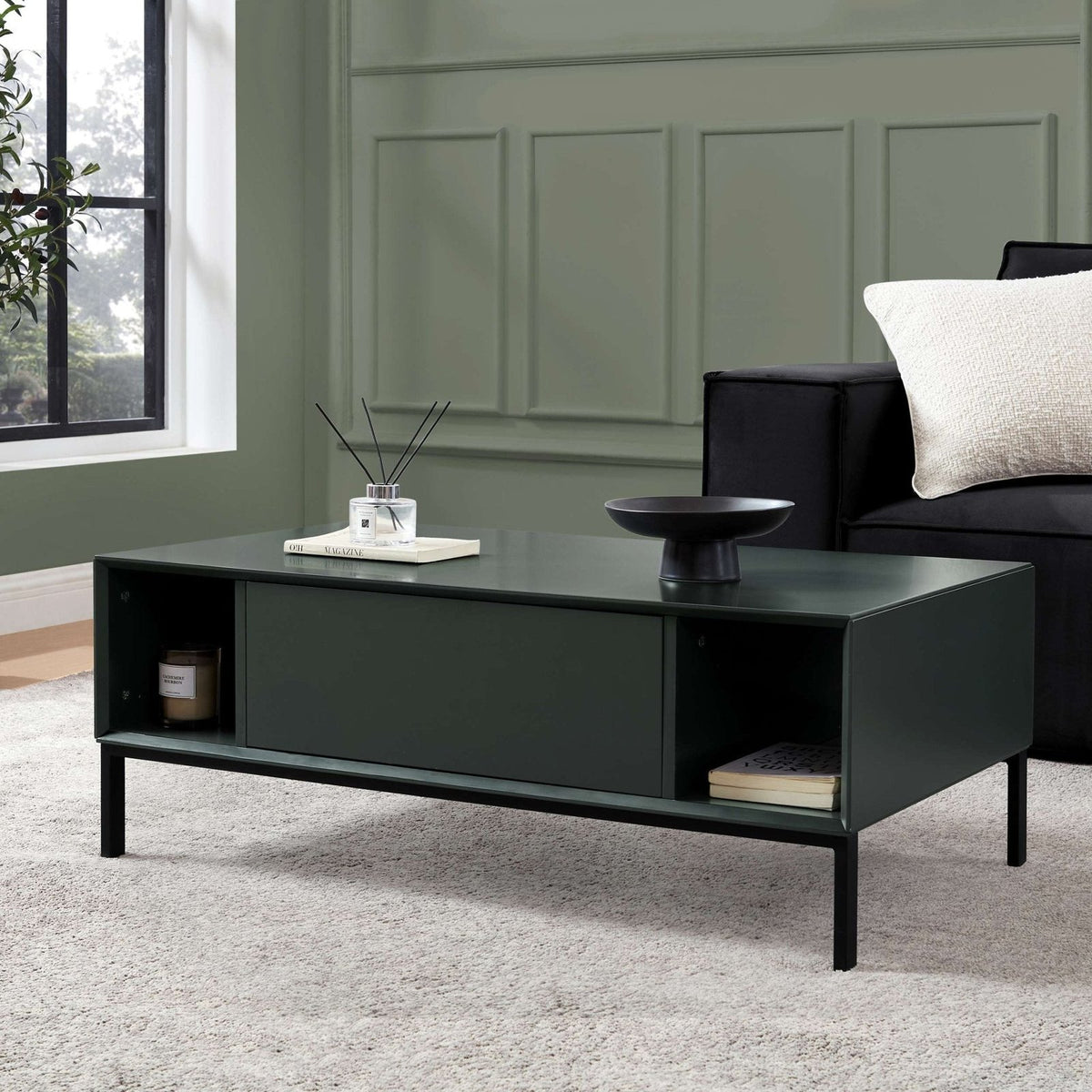 Nova Coffee Table - Forest Green – Feather & Black