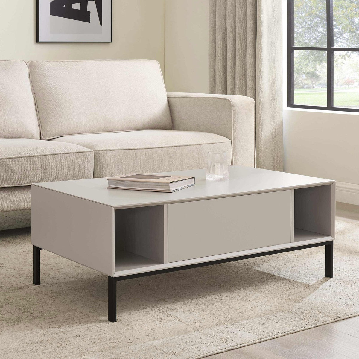 Nova Coffee Table - Taupe – Black & Feather