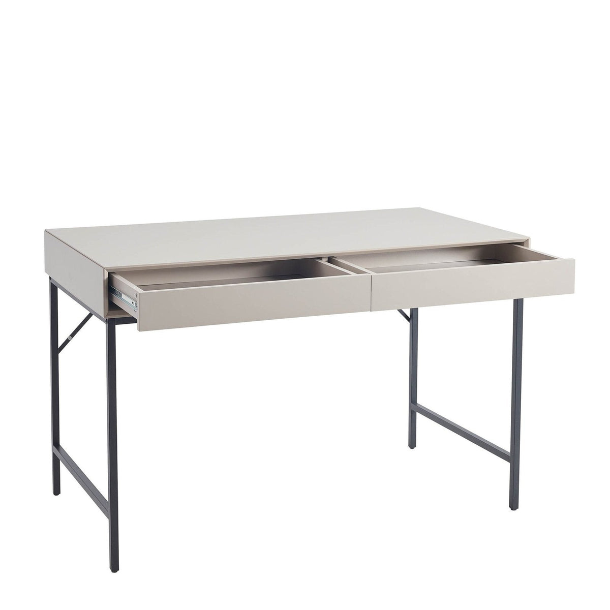 Nova Dressing Table Black & Feather Console - Taupe