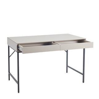 Nova Dressing Table Black & Feather Console - Taupe