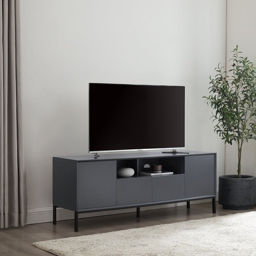Nova TV Unit for TVs Feather & Black up to 60" - Charcoal