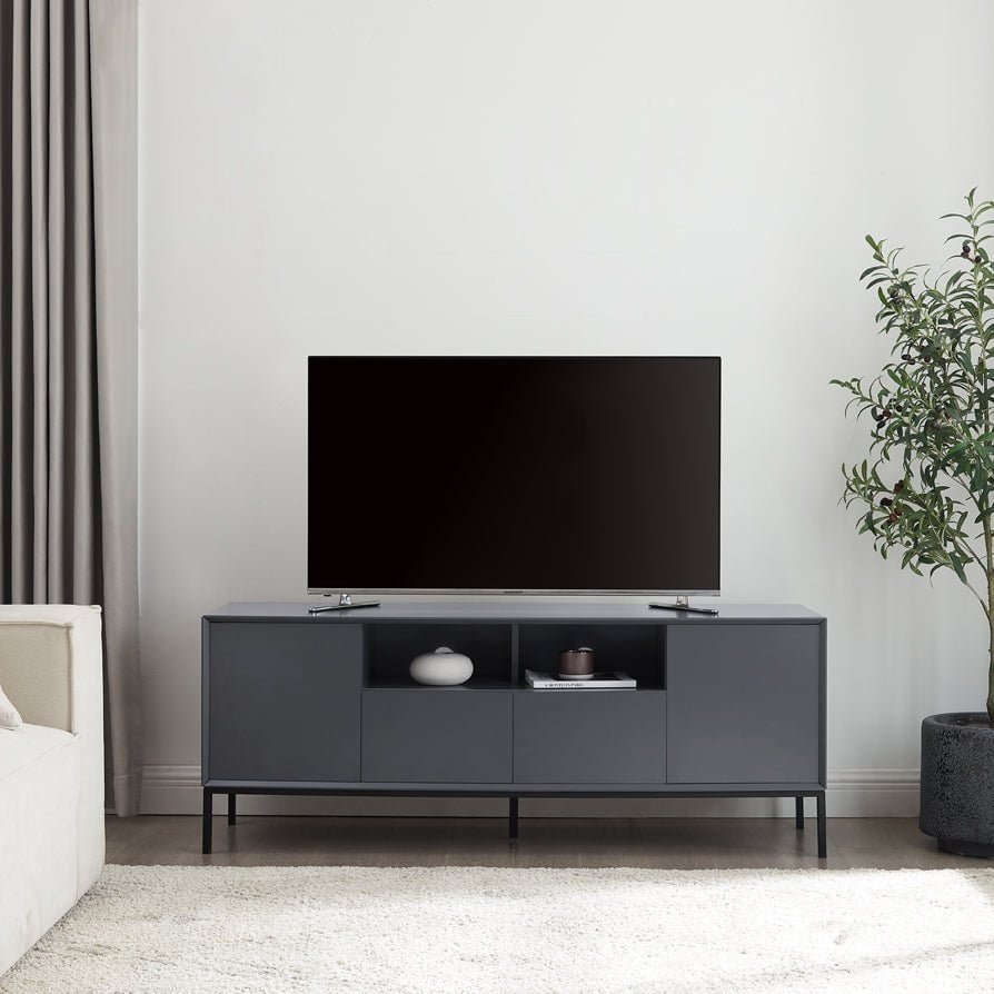 Nova TV Unit for TVs Feather & Black up to 60" - Charcoal