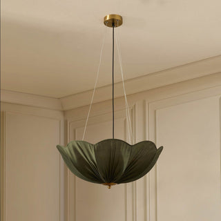 Oakley Petal Pendant Linen Fabric - Green – Feather & Black