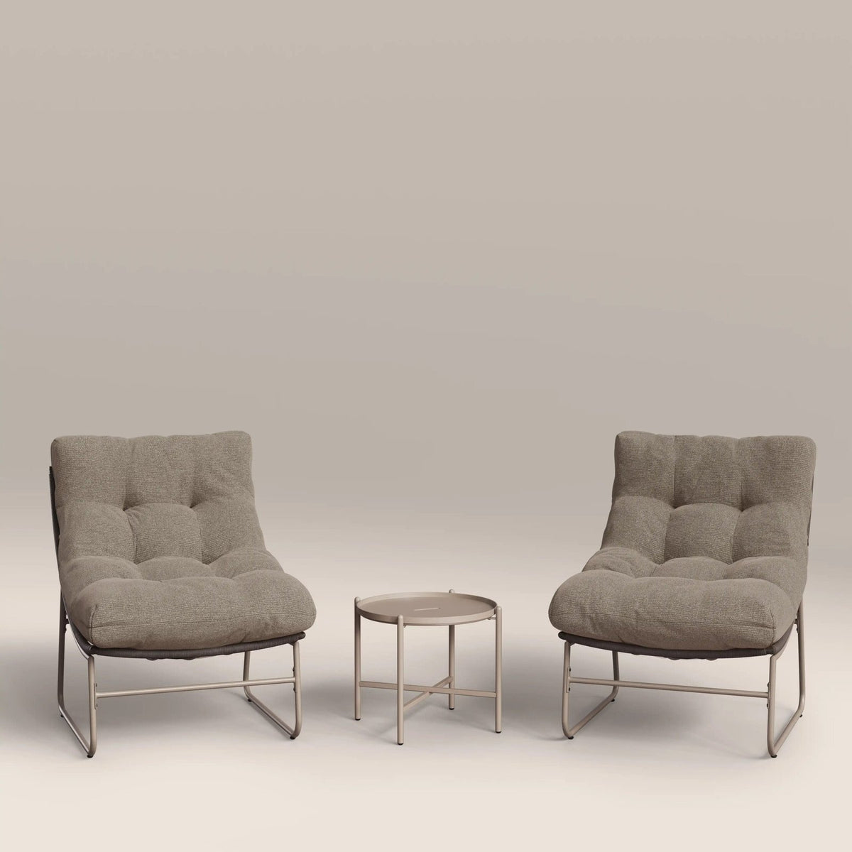 Odessa Garden Bistro Lounge Set | Natural Boucle & Taupe – Laura Ashley UK