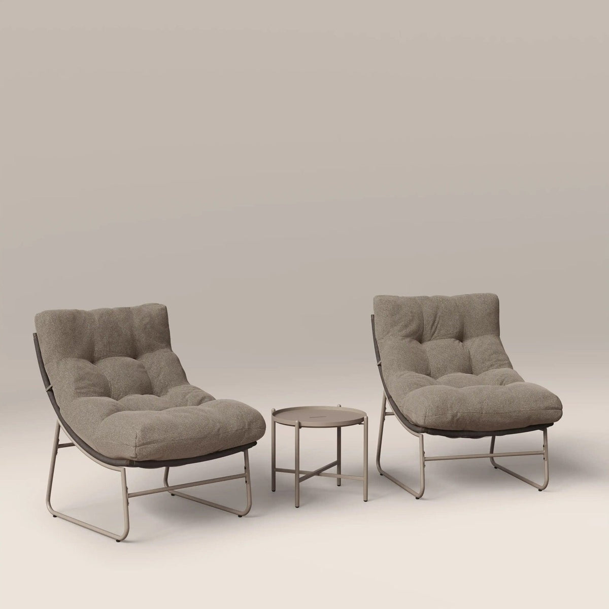 Odessa Garden Bistro Lounge Set | Natural Boucle & Taupe – Laura Ashley UK