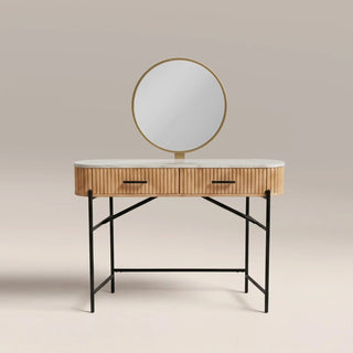 Oliver Dressing Table | White Marble & Natural – Laura Ashley UK