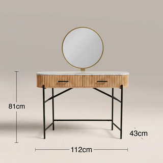 Oliver Dressing Table | White Marble & Natural – Laura Ashley UK