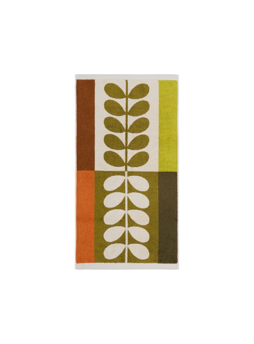Orla Kiely Stem Check Laura Ashley UK Hazel / ochre Towels