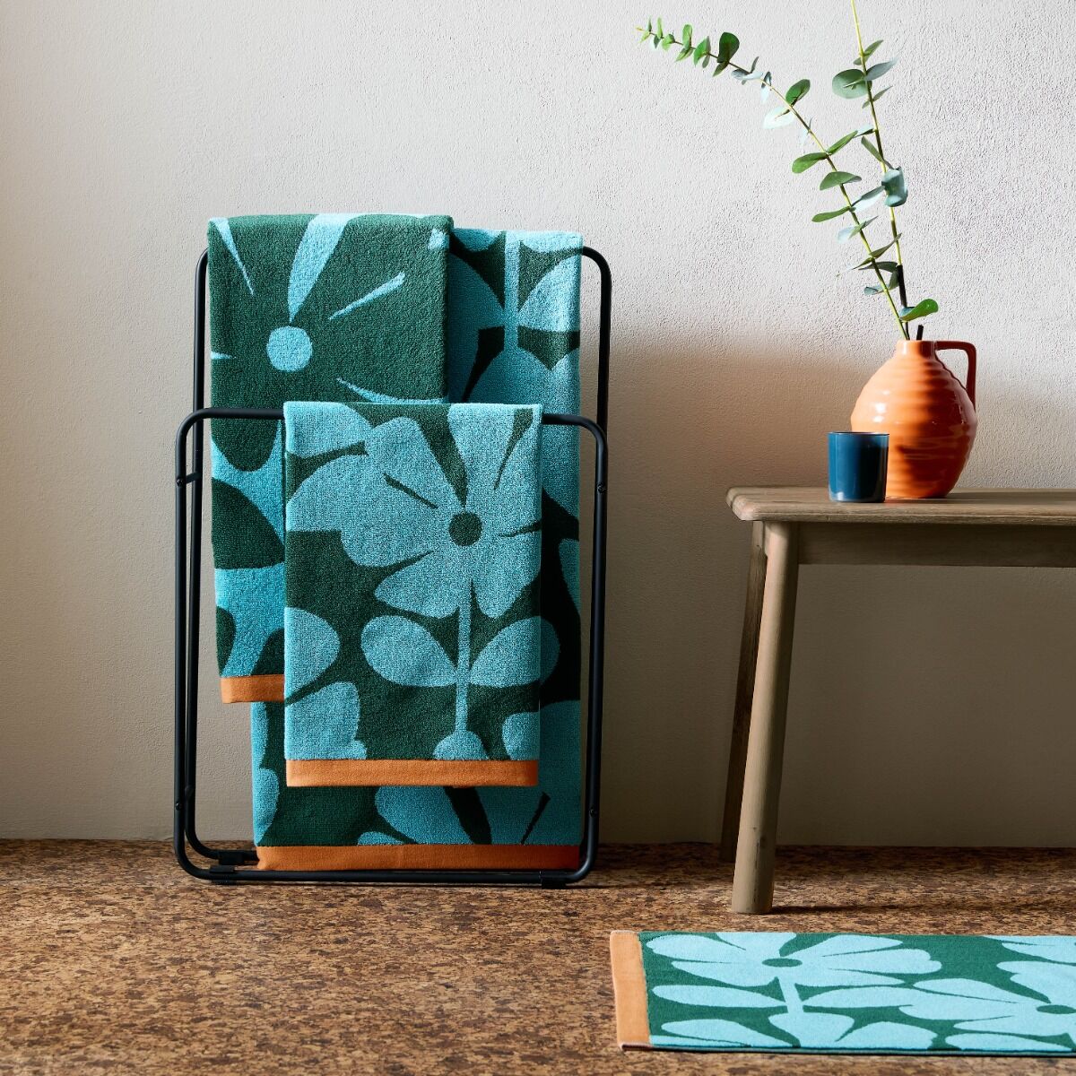 Orla Kiely Wildflower Blue Lagoon Towels – Laura Ashley