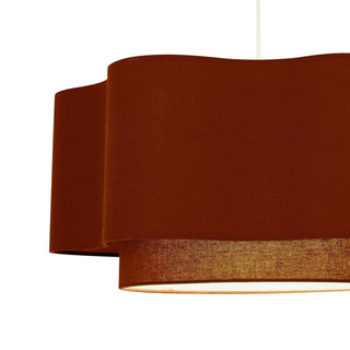 Orlaya Two-Tier Scalloped Ceiling Shade - Burnt Orange – Feather & Black