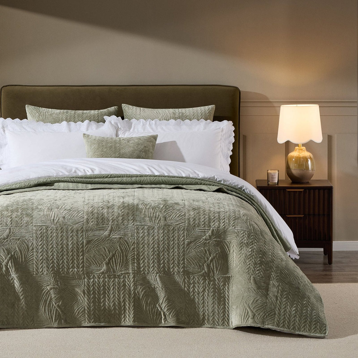 Oslo Ottoman Storage Bed - Olive – Feather & Black
