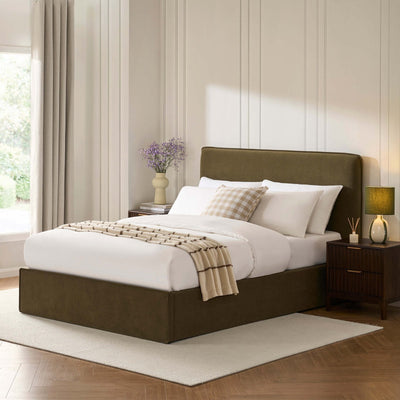 Oslo Ottoman Storage Bed - Olive – Feather & Black