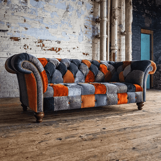Oswald & Pablo Camborne Patchwork Velvet Chesterfield Sofa – Laura Ashley
