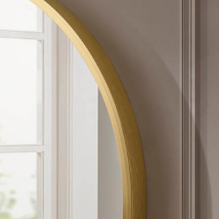 Oval Wall Mirror - Gold – Feather & Black