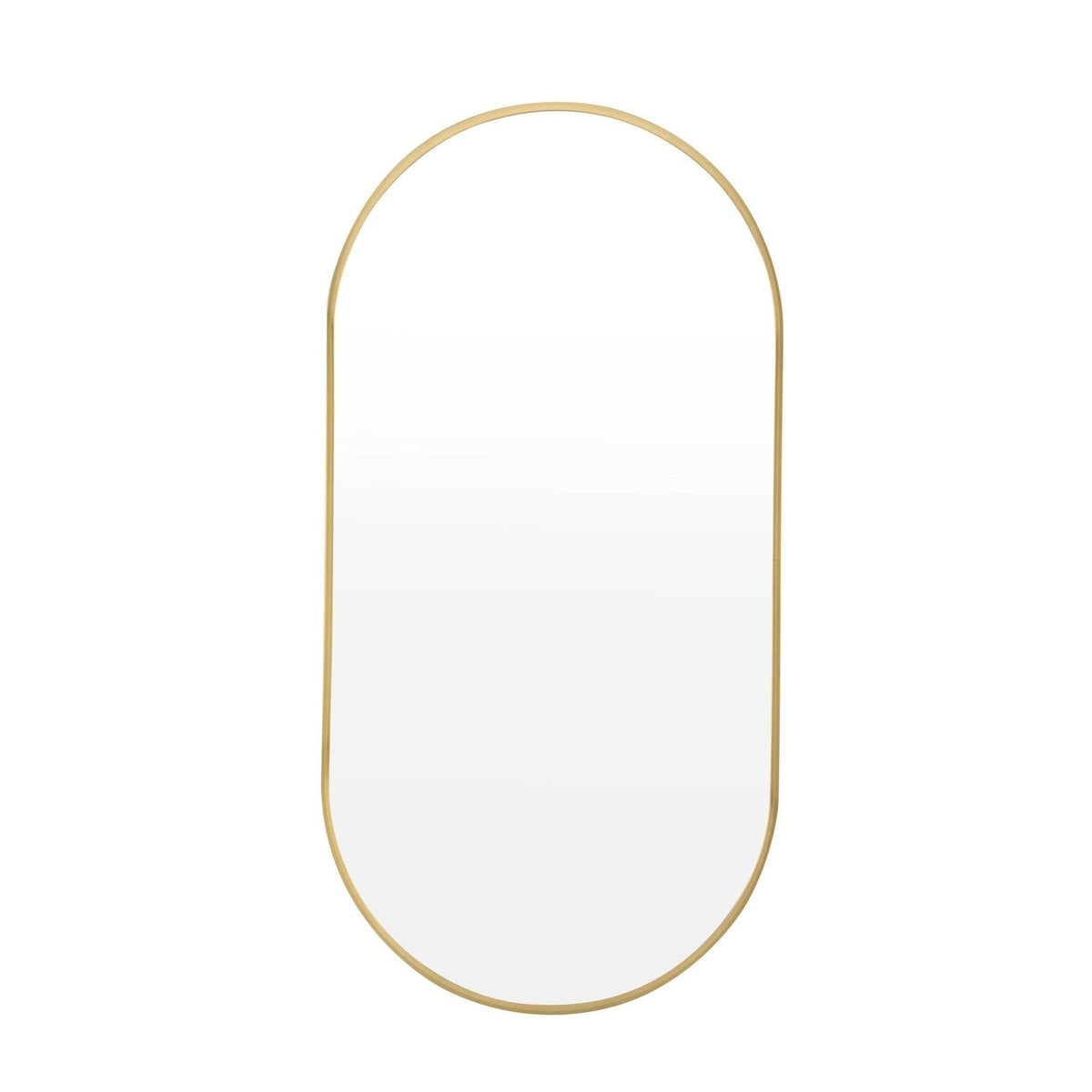 Oval Wall Mirror - Gold – Feather & Black
