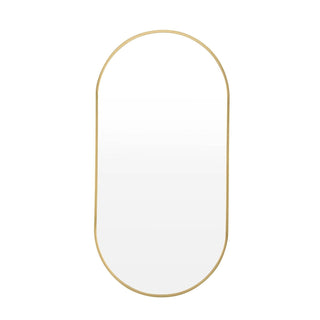 Oval Wall Mirror - Gold – Feather & Black