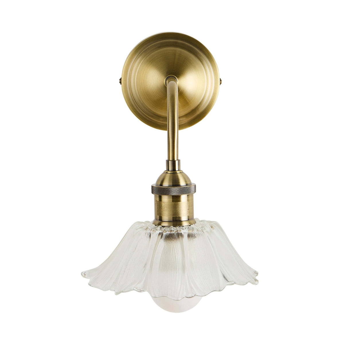 Petal Glass Brass Wall Light - Brass – Feather & Black